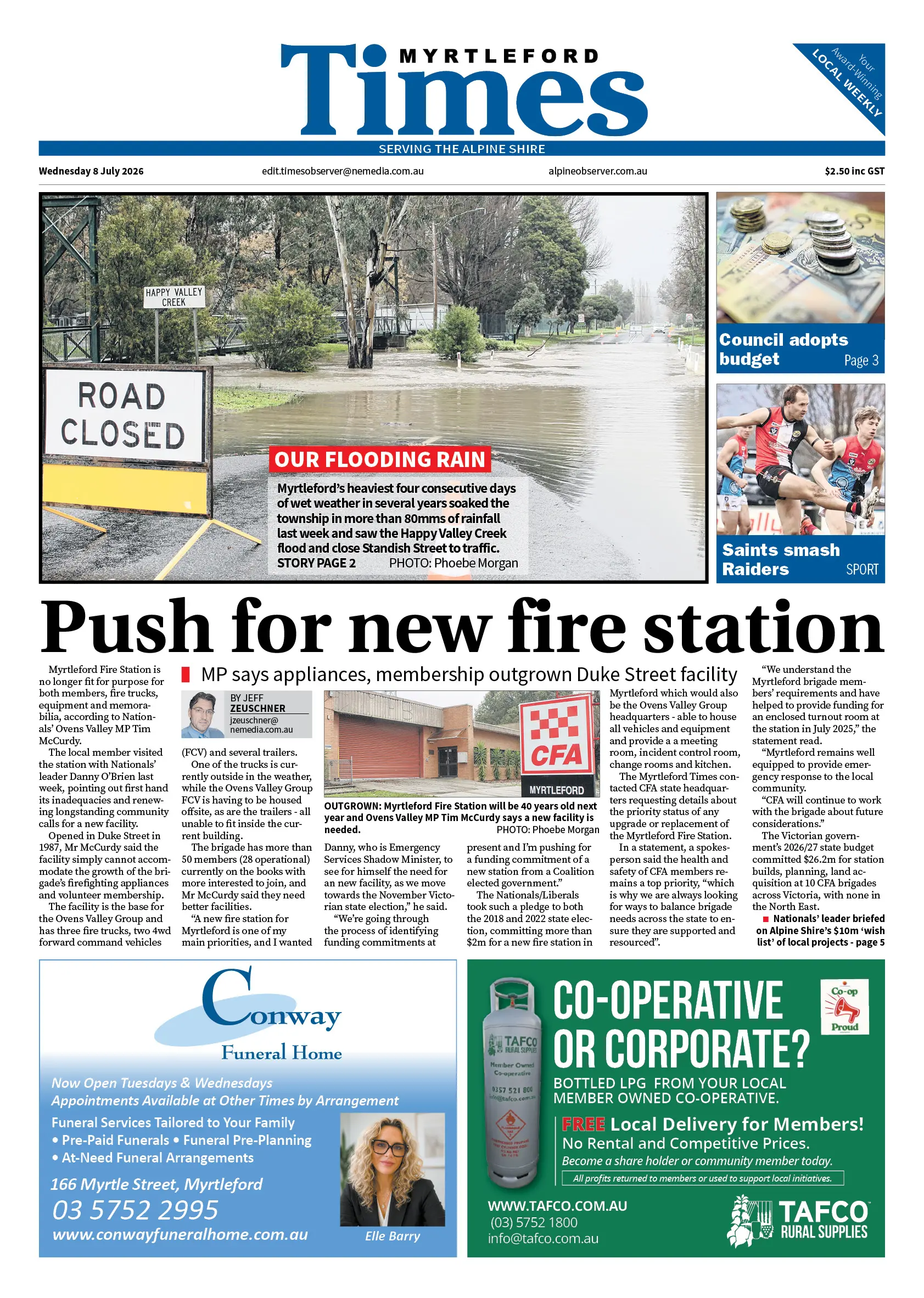 Myrtleford Times, Wednesday 8 July 2026