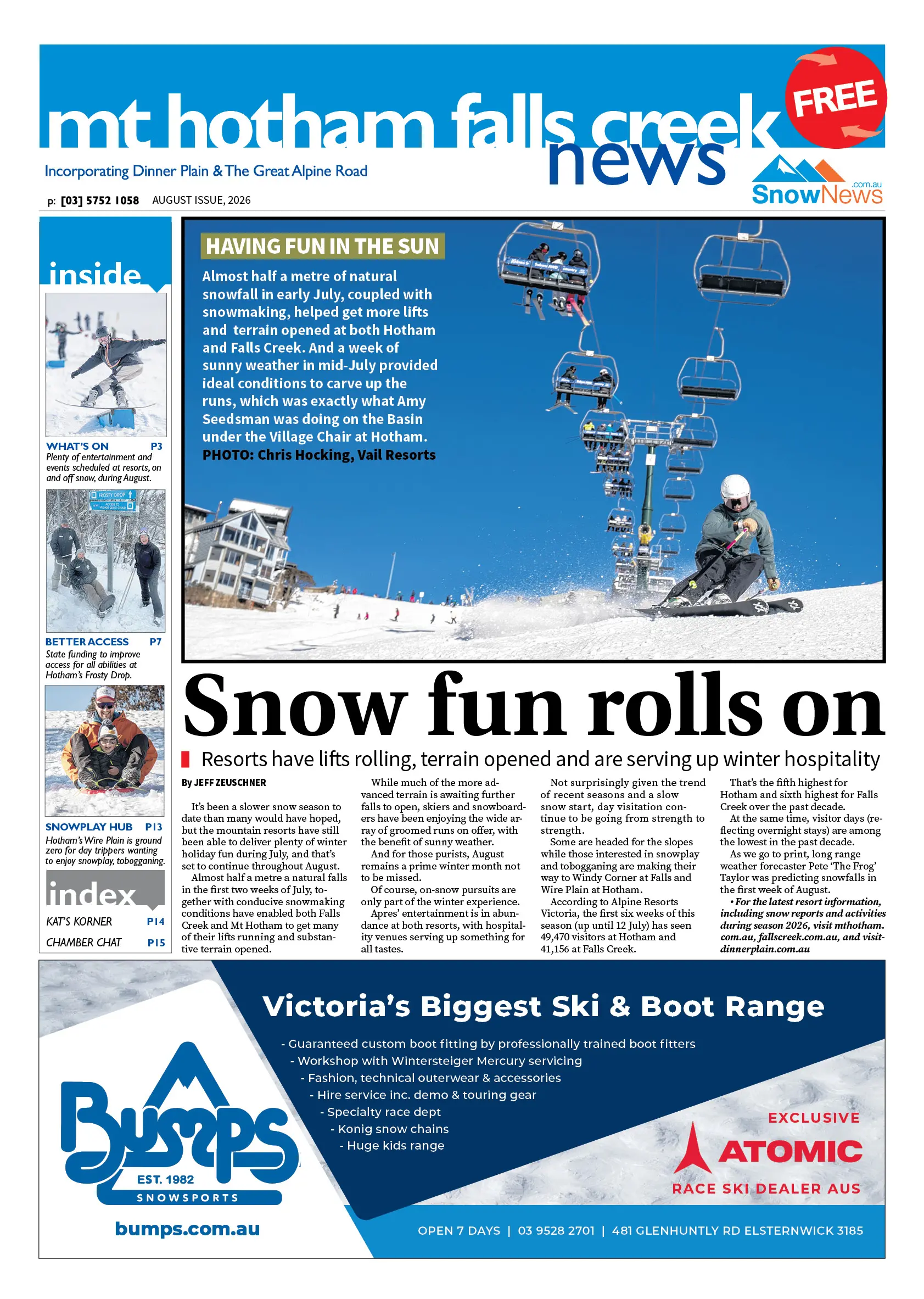 Mt Hotham Falls Creek, August 2026