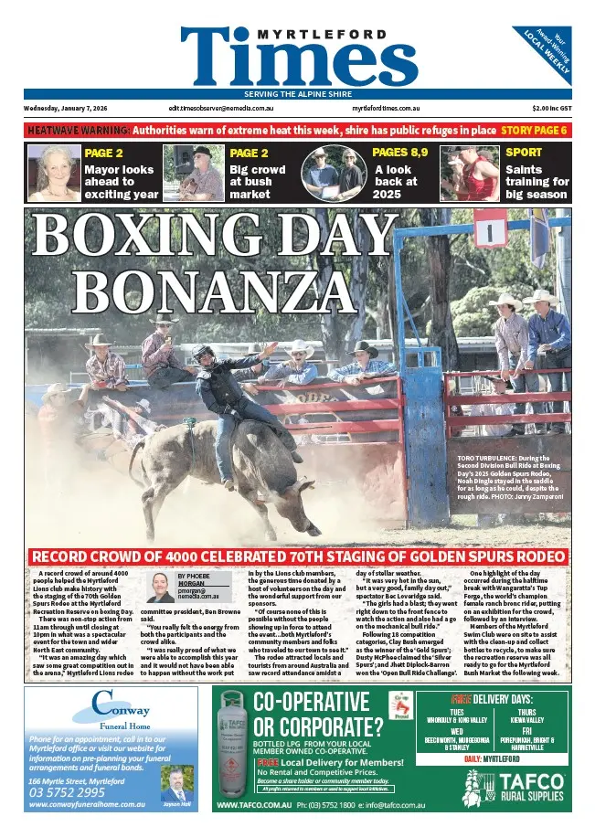 Myrtleford Times - Wednesday, January 7, 2026