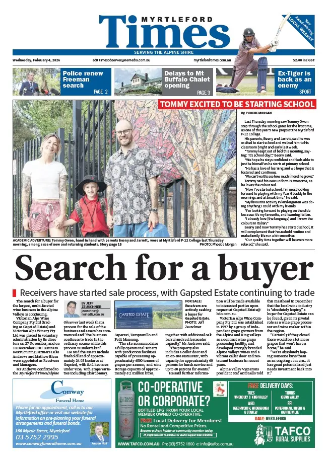Myrtleford Times - Wednesday, February 4, 2026