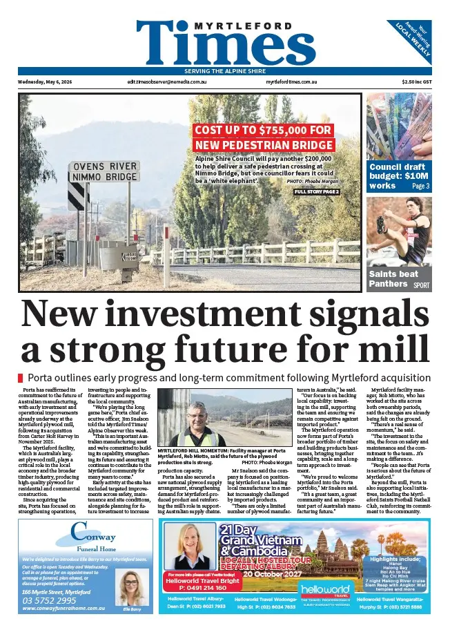 Myrtleford Times - Wednesday, May 6, 2026