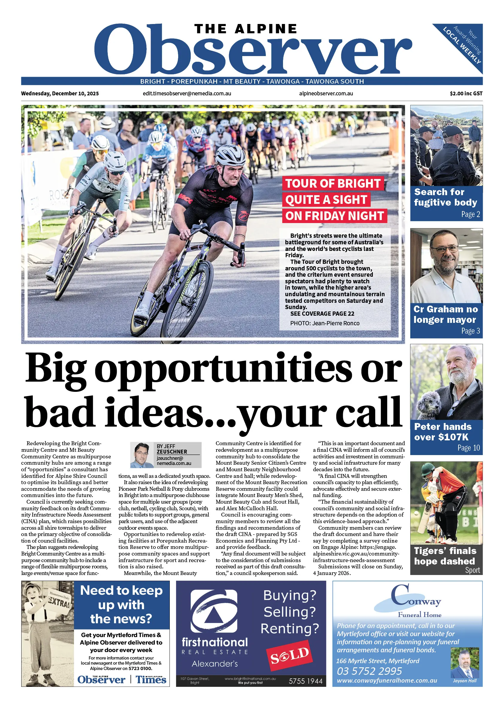 Alpine Observer, Wednesday, December 10, 2025