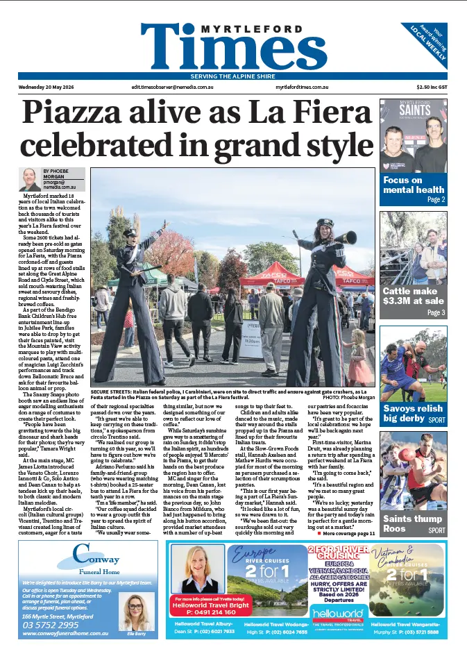 Myrtleford Times - Wednesday, May 20, 2026