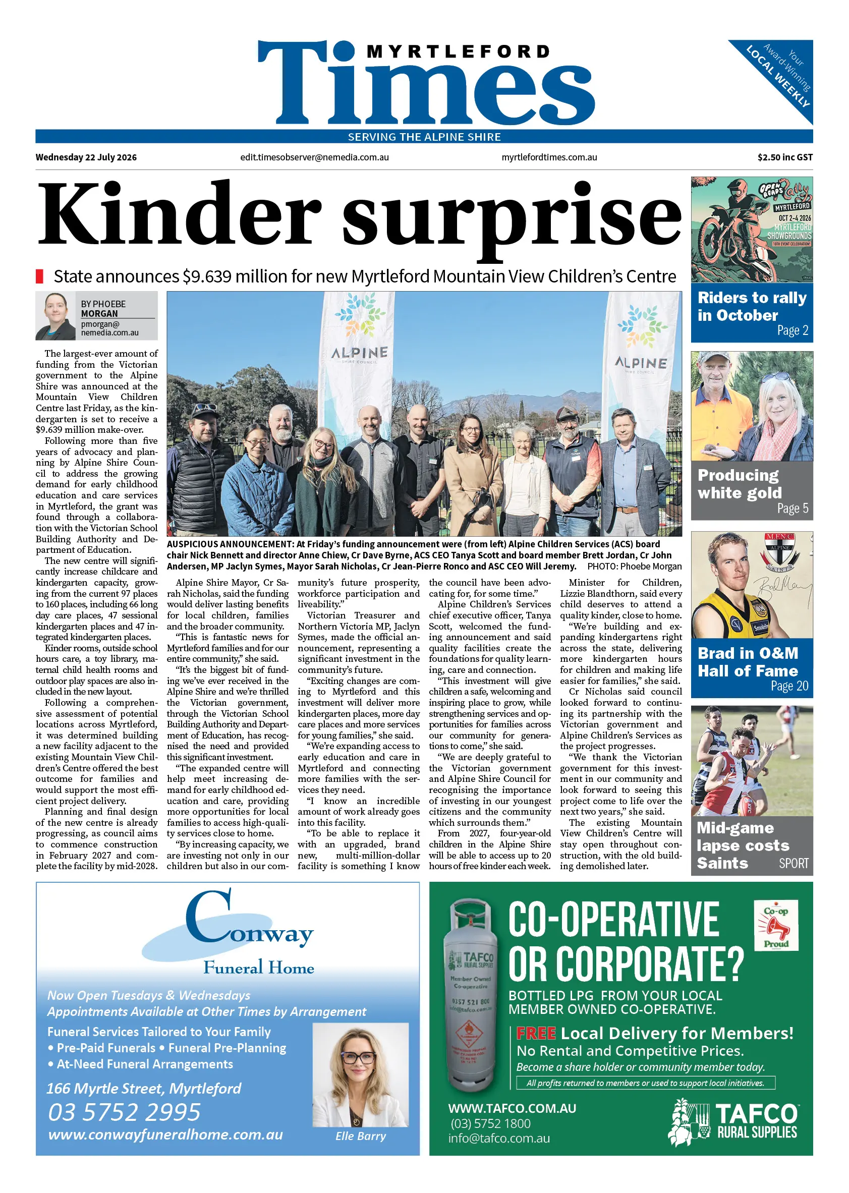 Myrtleford Times, Wednesday 22 July 2026