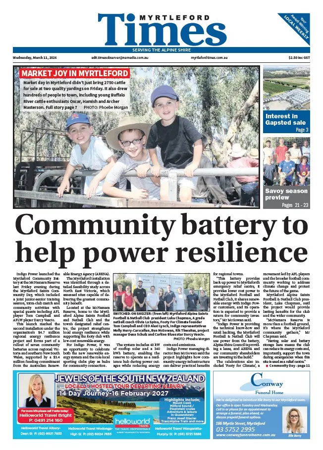 Myrtleford Times - Wednesday, March 11, 2026