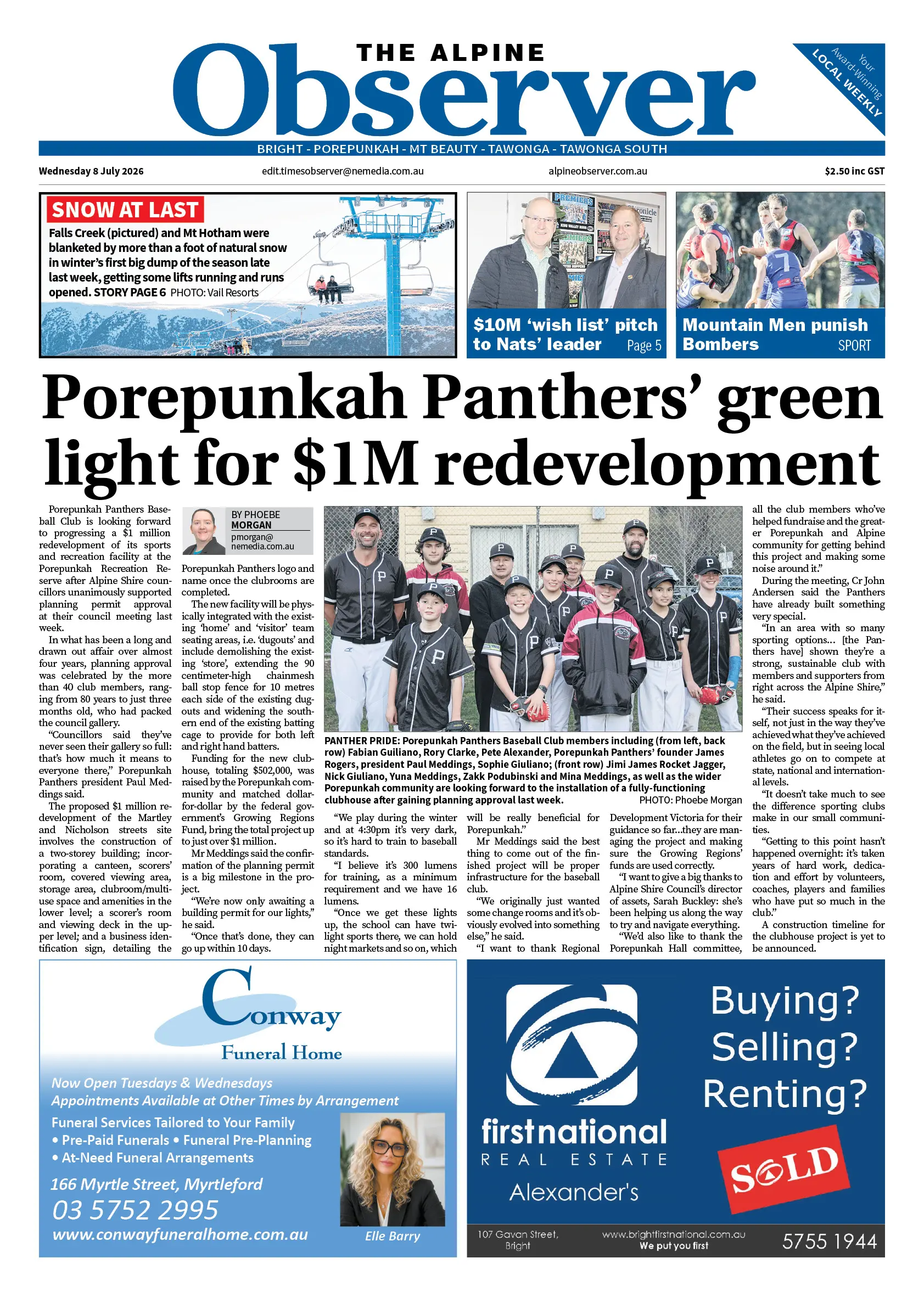 Alpine Observer, Wednesday 8 July 2026